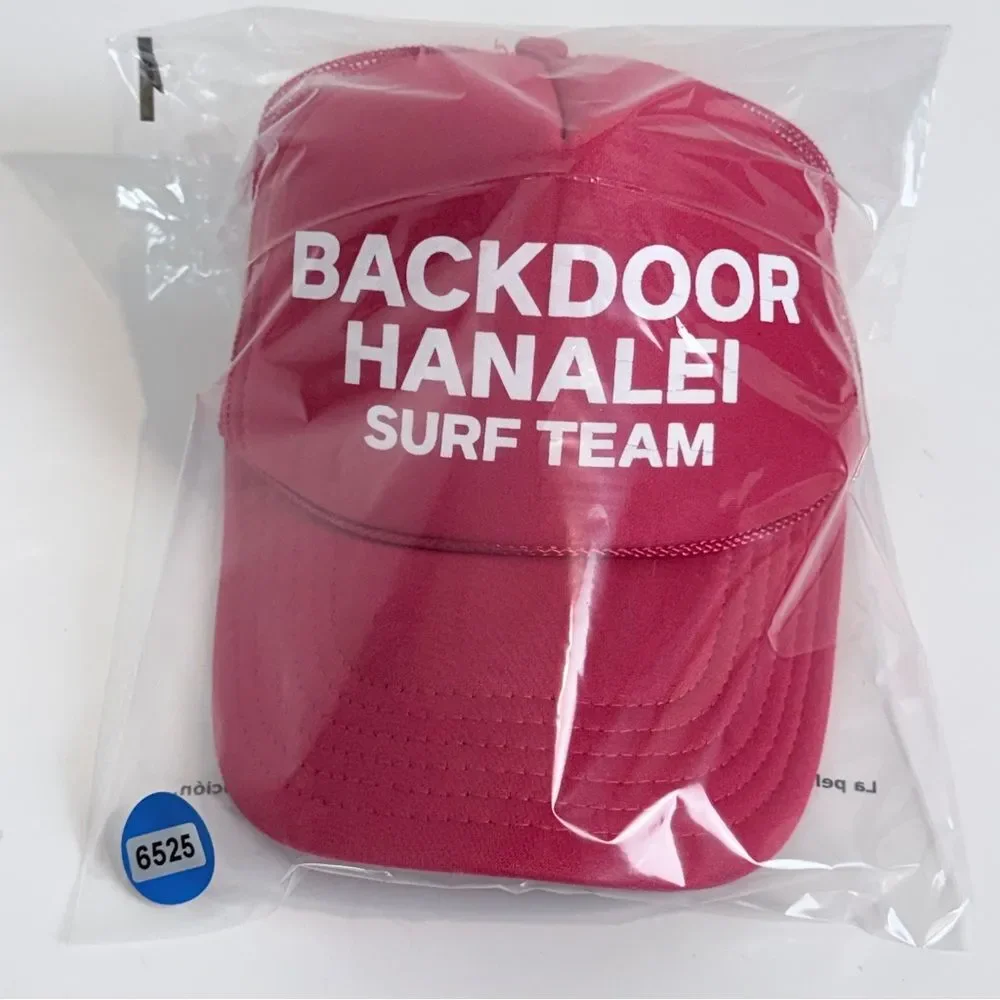 OTTO Red Backdoor Hanalei Surf Team Trucker Hat Snapback